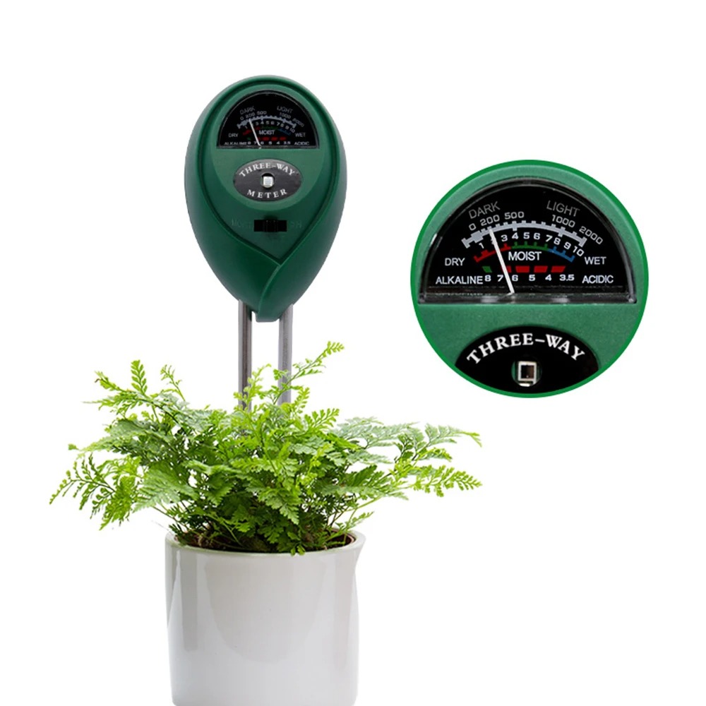 Soil Test Digital - 3-in-1 Boden-pH-Messgerät Sonnenlicht-pH-Tester Garten-Blumen Bodenfeuchtigkeitssensor Messgerät