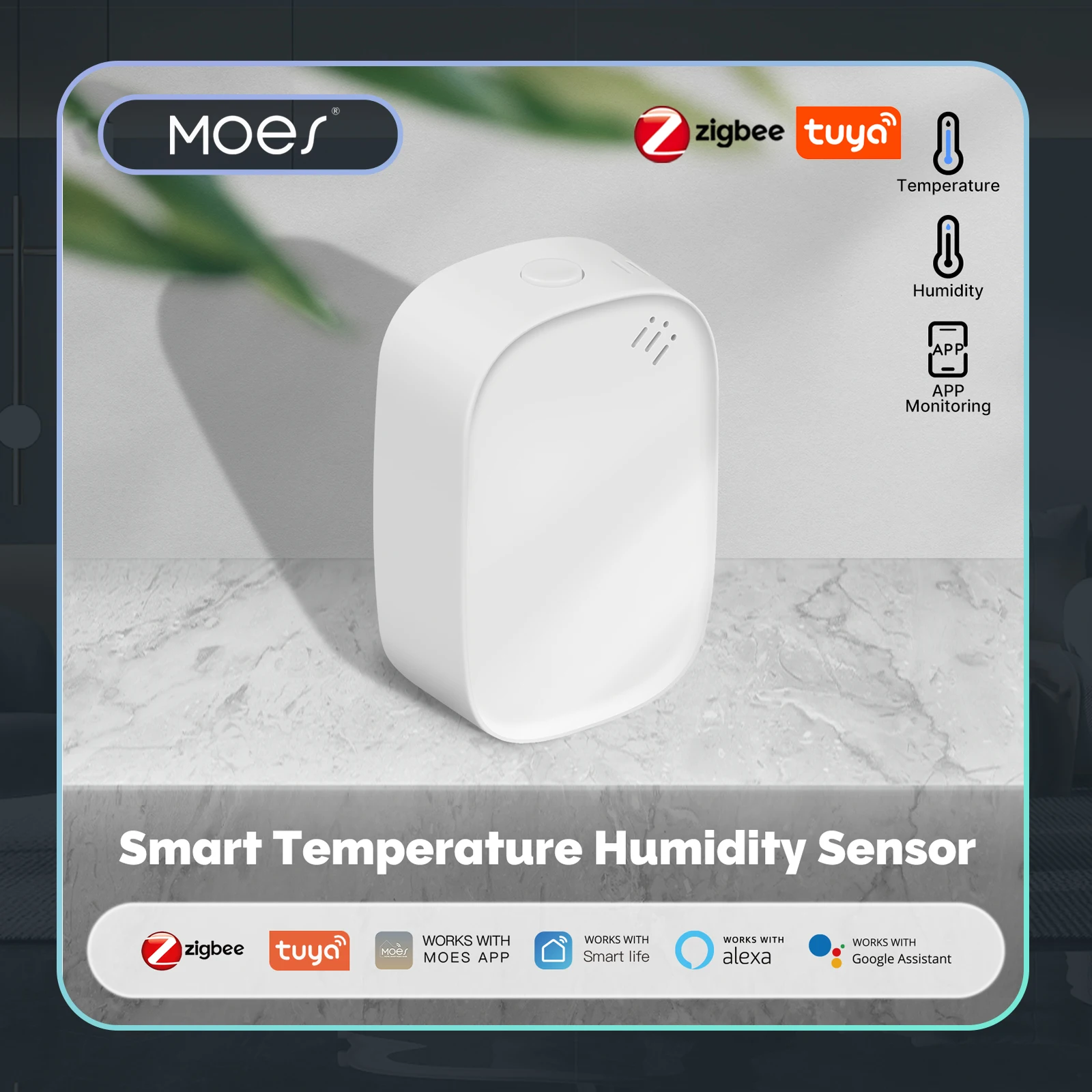 Smart Garden Home - MOES Tuya Zigbee Smart Temperatur Feuchtigkeit