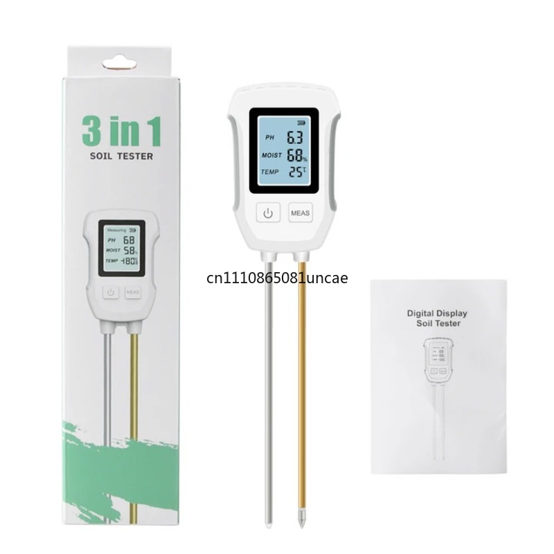Soil Test Digital - Digitaler 3-in-1-Bodentester, pH-Wert-, Temperatur- und Feuchtigkeitsmesser