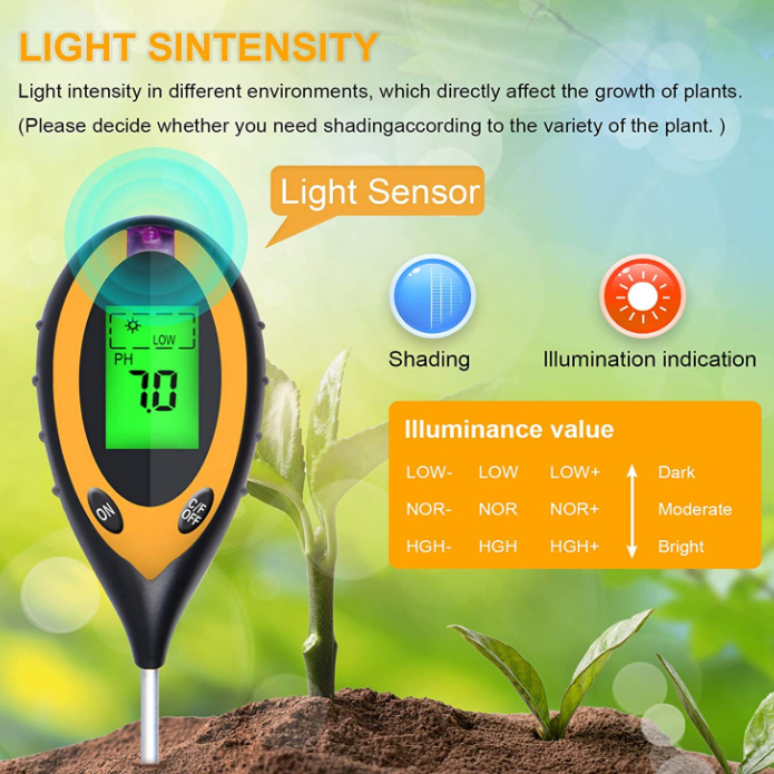 4-in-1 PH-Licht-Temperatur-Feu – Soil Test Digital Bewertung und Preis