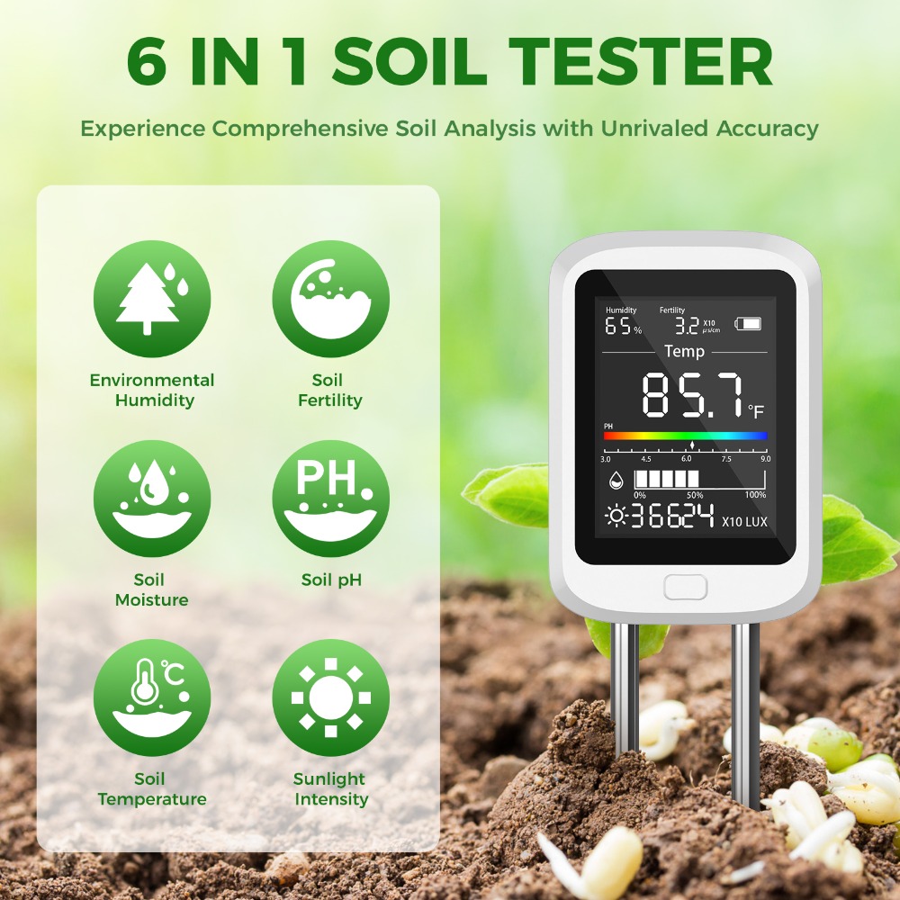 6-in-1-Bodentestkit, wiederauf – Soil Test Digital Bewertung und Preis